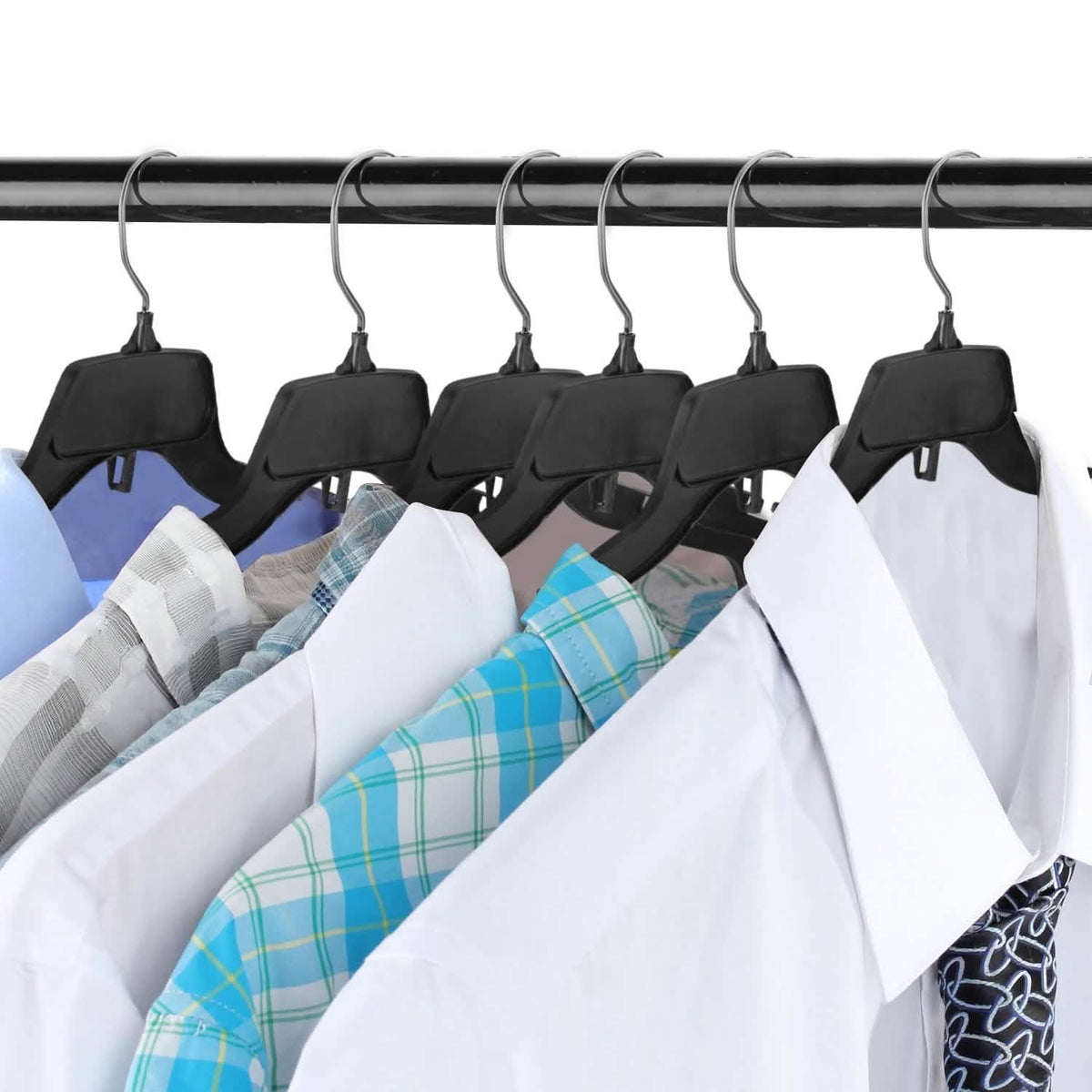 10-Pack: Clothes Hanger Non-Slip Notched Space-Saving Storage & Organization - Tophatter Daily Deals