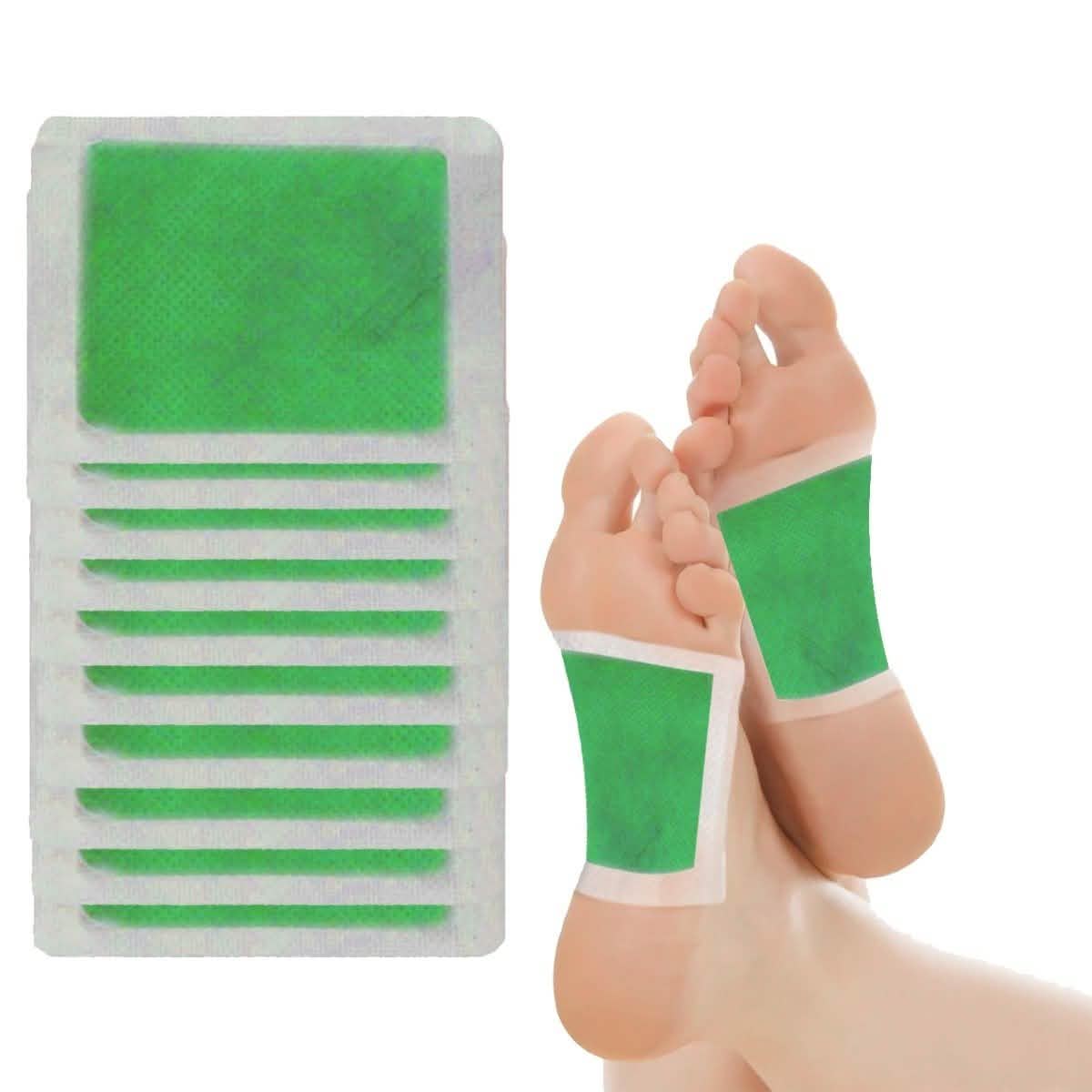 10-Pack: Detoxifying Scented Bamboo Foot Pads Mint Health & Wellness - Tophatter Daily Deals