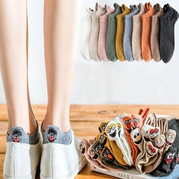 10-Pack: Embroidered Expression Women Socks Women's Socks & Hosiery - Tophatter Daily Deals