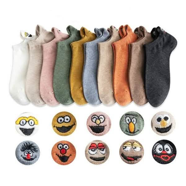 10-Pack: Embroidered Expression Women Socks Women's Socks & Hosiery - Tophatter Daily Deals