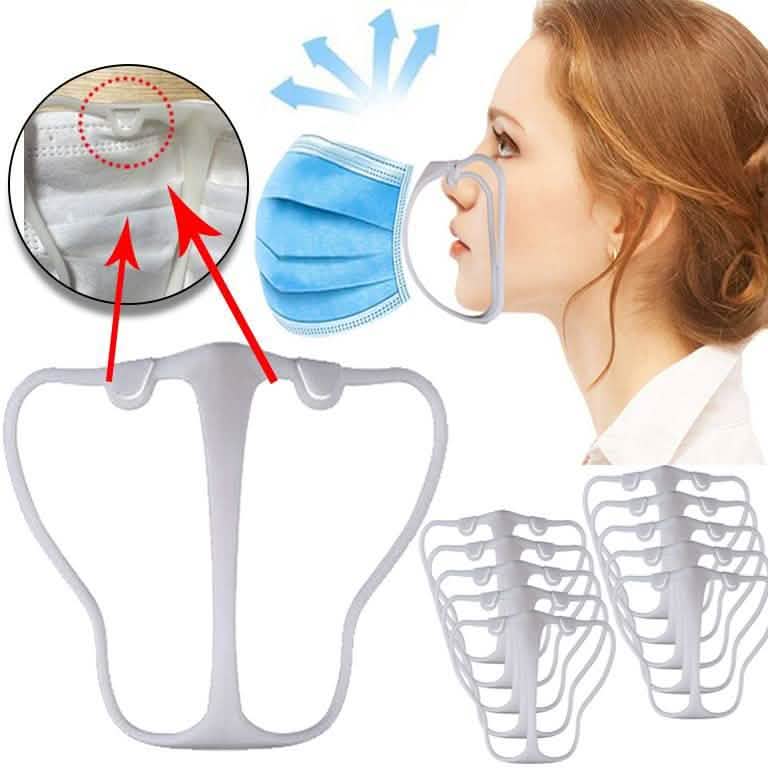 10-Pack: Face Mask Inner Support Frame Silicone Bracket Face Masks & PPE - Tophatter Daily Deals