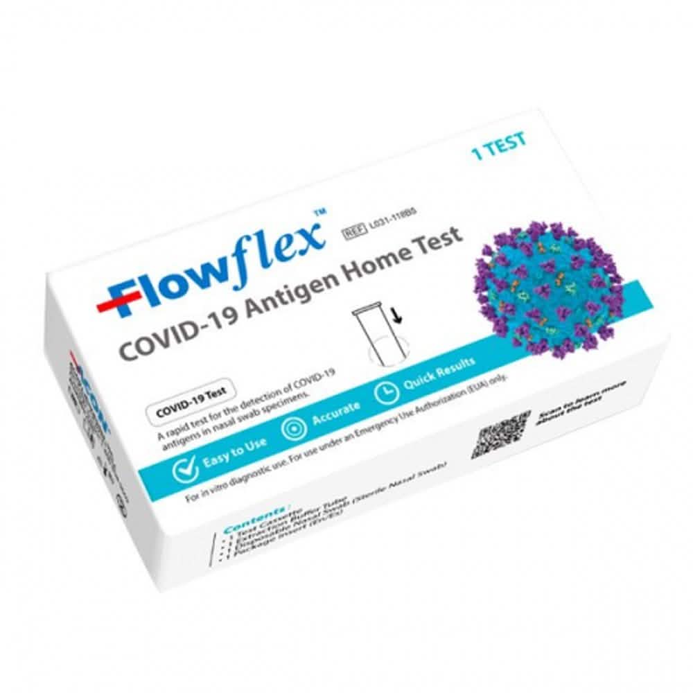 10-Pack: Flowflex COVID-19 Antigen Rapid Home Test Kit Face Masks & PPE - Tophatter Daily Deals