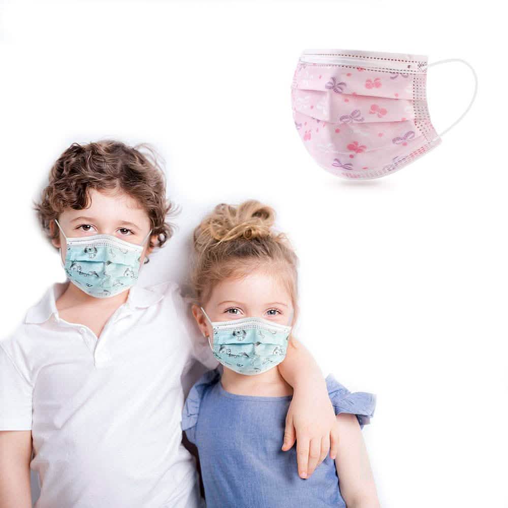 10-Pack: Kids Disposable Face Mask Face Masks & PPE - Tophatter Daily Deals