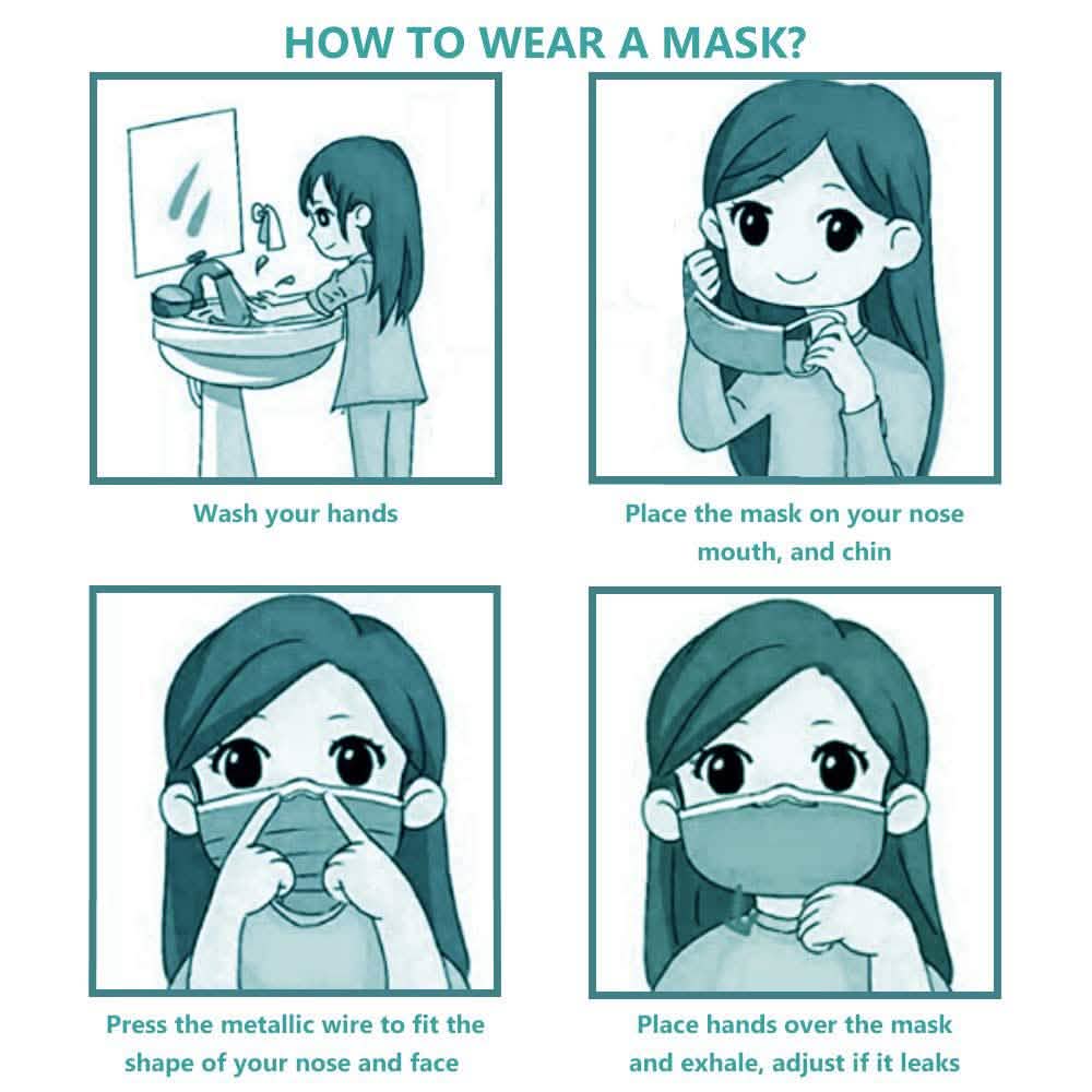 10-Pack: Kids Disposable Face Mask Face Masks & PPE - Tophatter Daily Deals
