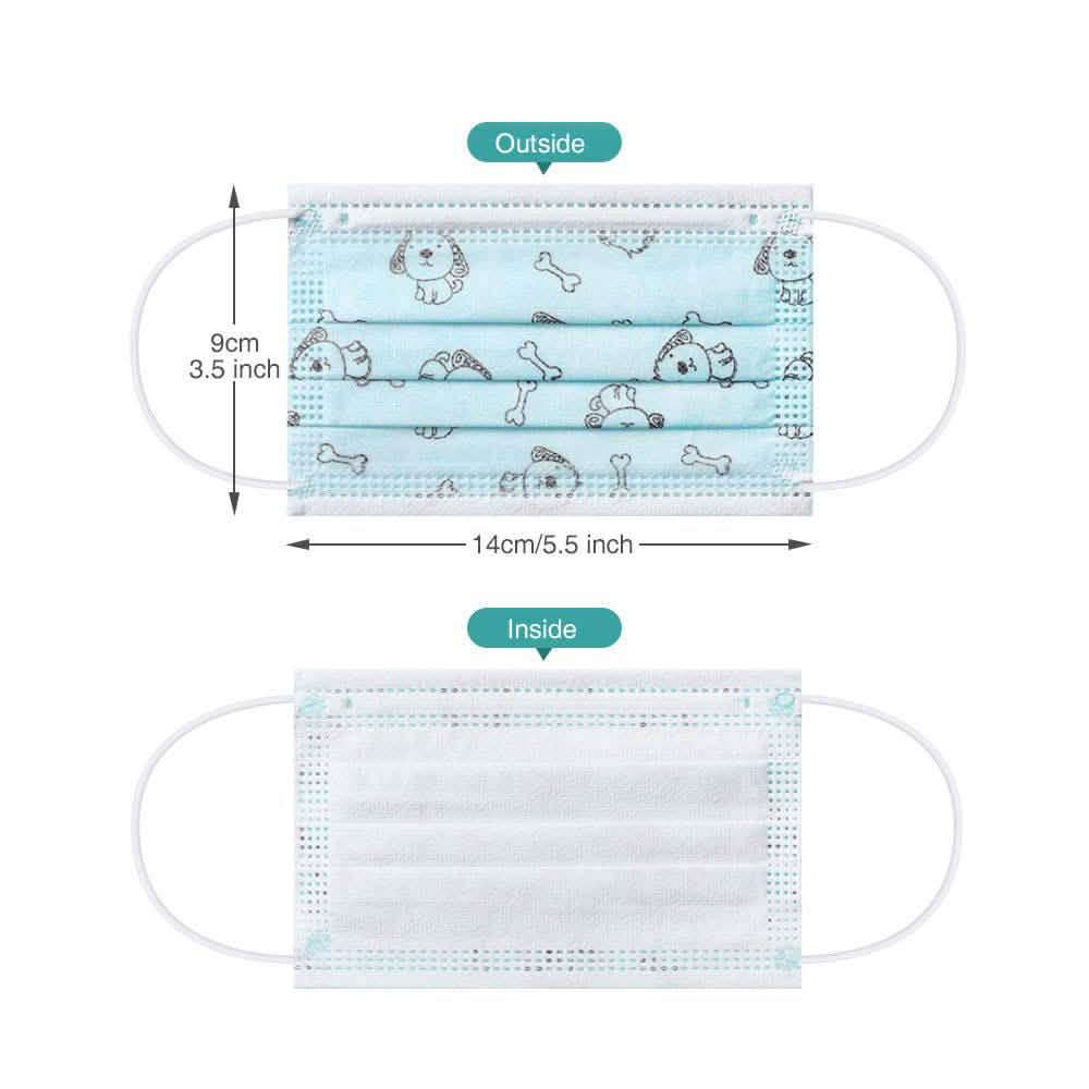 10-Pack: Kids Disposable Face Mask Face Masks & PPE - Tophatter Daily Deals