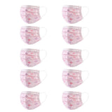 10-Pack: Kids Disposable Face Mask Pink Face Masks & PPE - Tophatter Daily Deals