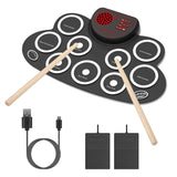 10 Pads Electric Drum Set Foldable Toys & Games - Tophatter Daily Deals