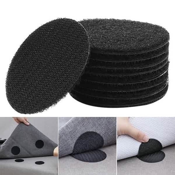 10-Pairs: Anti Curling Carpet Tape Rug Gripper Velcro Home Improvement - Tophatter Daily Deals
