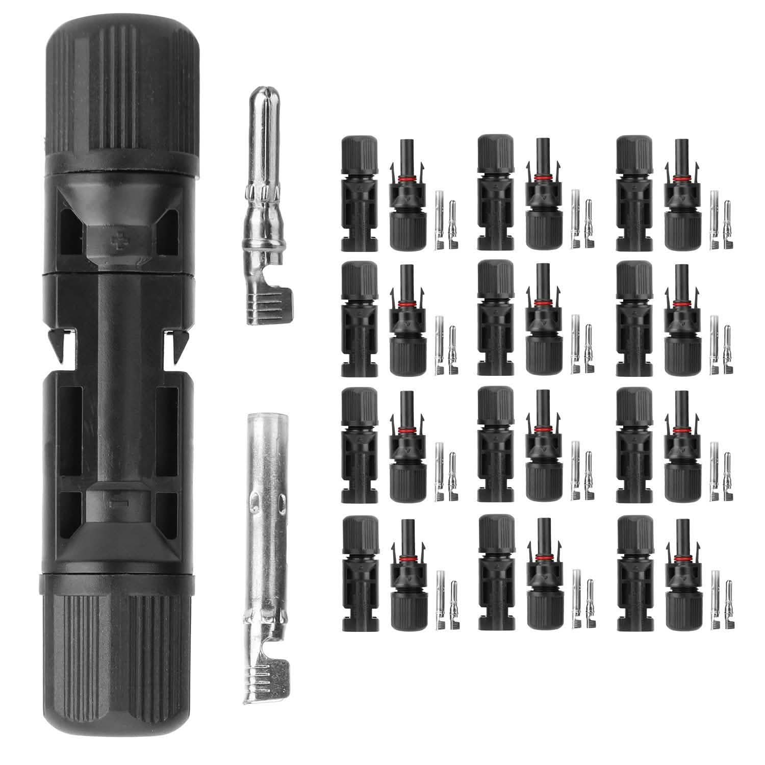 10-Pairs: Solar Panel Connectors Home Improvement - Tophatter Daily Deals