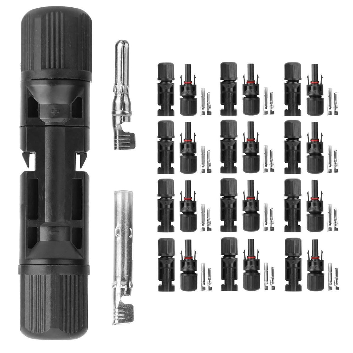 10-Pairs: Solar Panel Connectors Home Improvement - Tophatter Daily Deals
