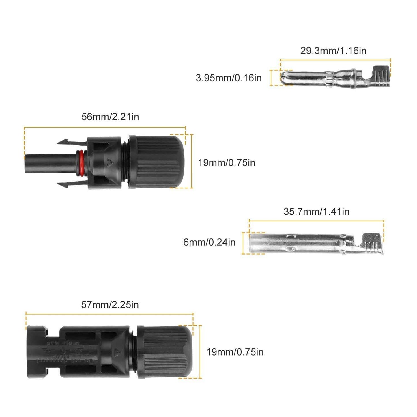 10-Pairs: Solar Panel Connectors Home Improvement - Tophatter Daily Deals