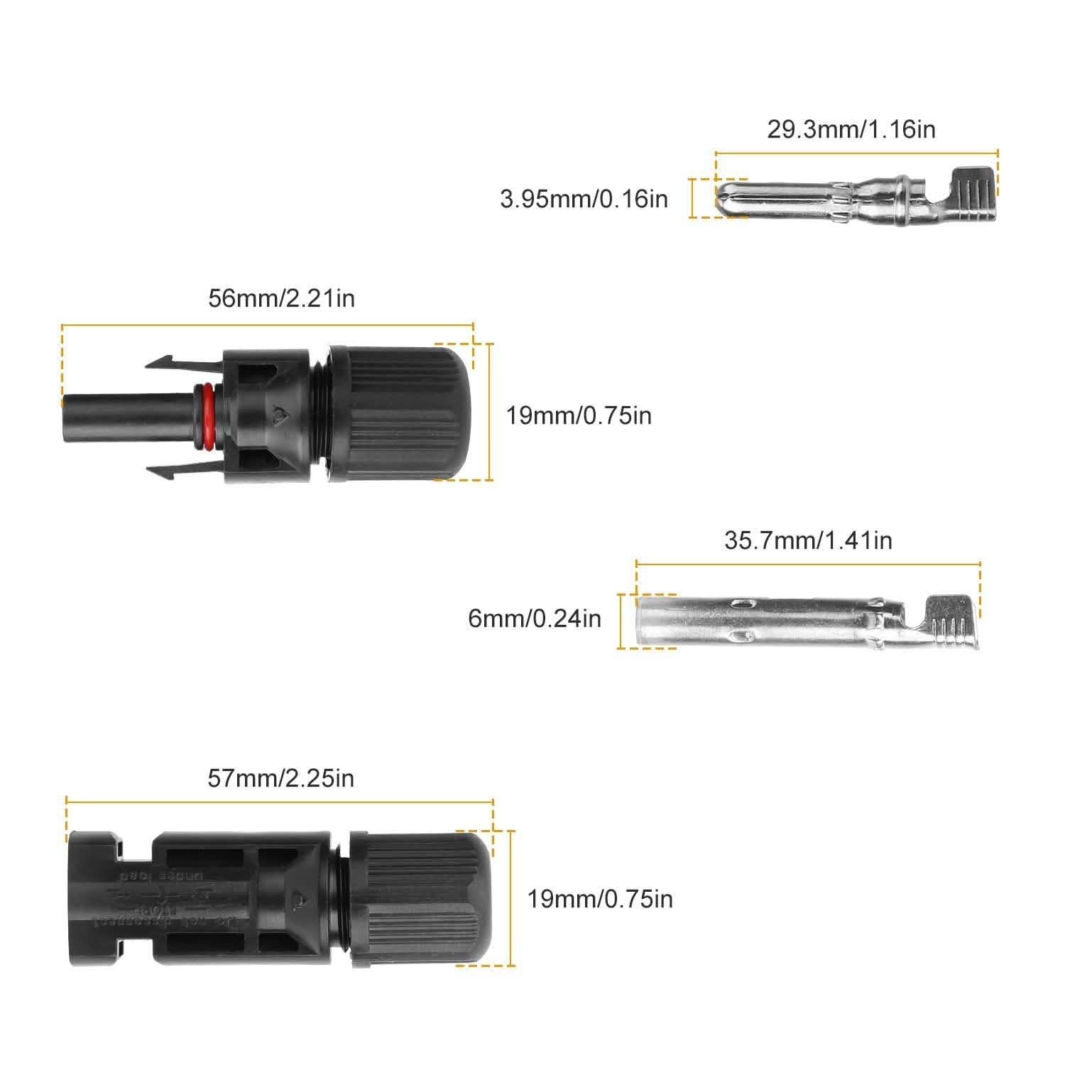 10-Pairs: Solar Panel Connectors Home Improvement - Tophatter Daily Deals