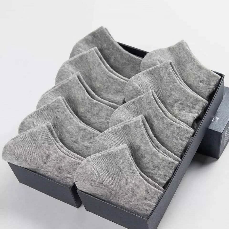 10-Pairs: Women's Solid Color Ankle Socks Gray Women's Socks & Hosiery - Tophatter Daily Deals