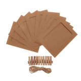 10-Piece: 3 Inch DIY Creative Wall Hanging Photo Frame Brown Furniture & Decor - Tophatter Daily Deals