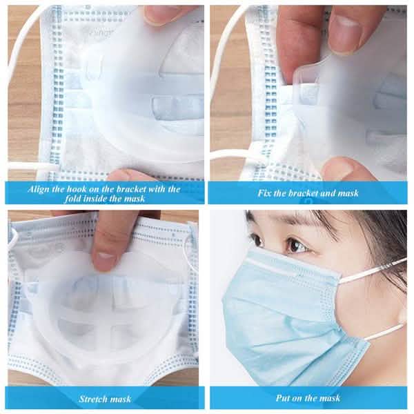 10-Piece: 3D Mask Holder Inner Support Frame Face Masks & PPE - Tophatter Daily Deals