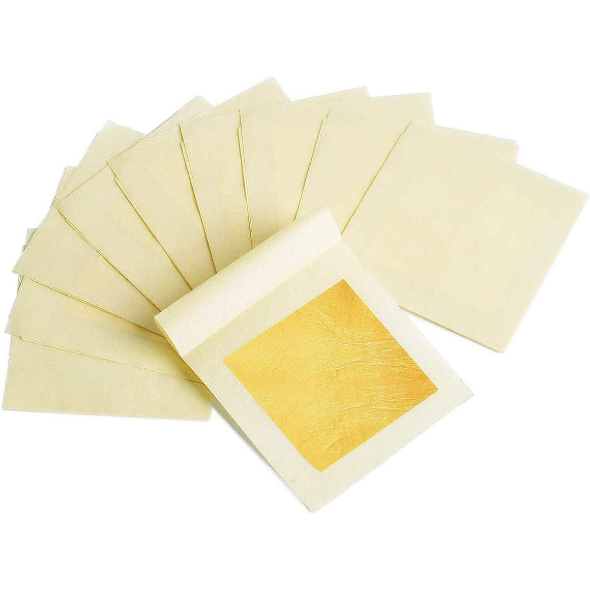 10-Piece: 4.33cm Edible Gold Leaf Sheets – Tophatter's Inc.