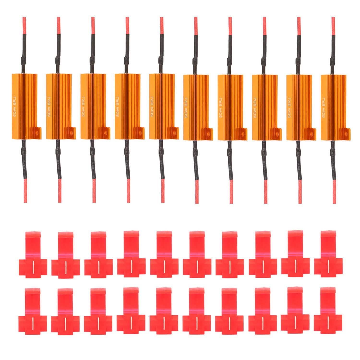 10-Piece: 50W 6Ohm Load Resistor Home Improvement - Tophatter Daily Deals