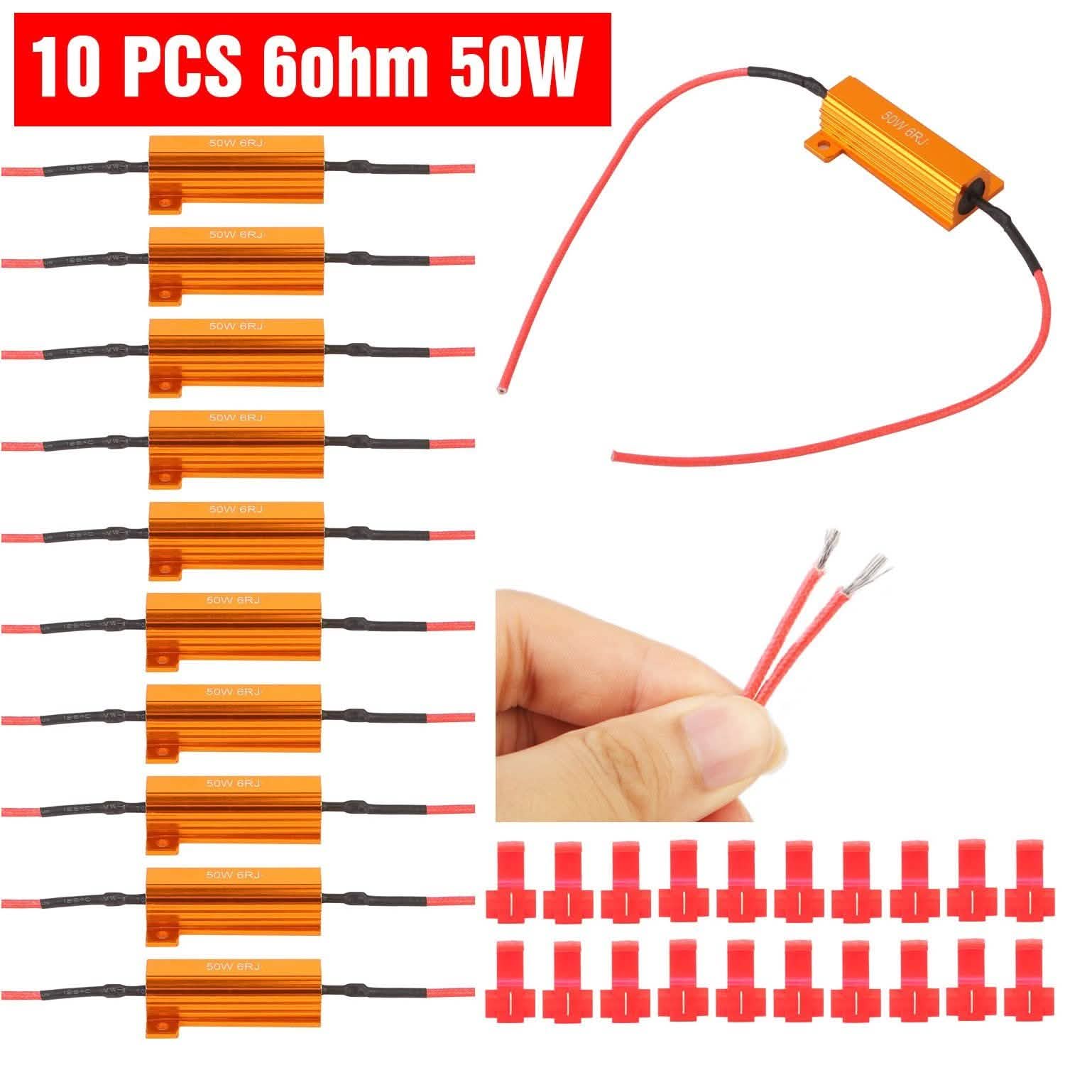 10-Piece: 50W 6Ohm Load Resistor Home Improvement - Tophatter Daily Deals