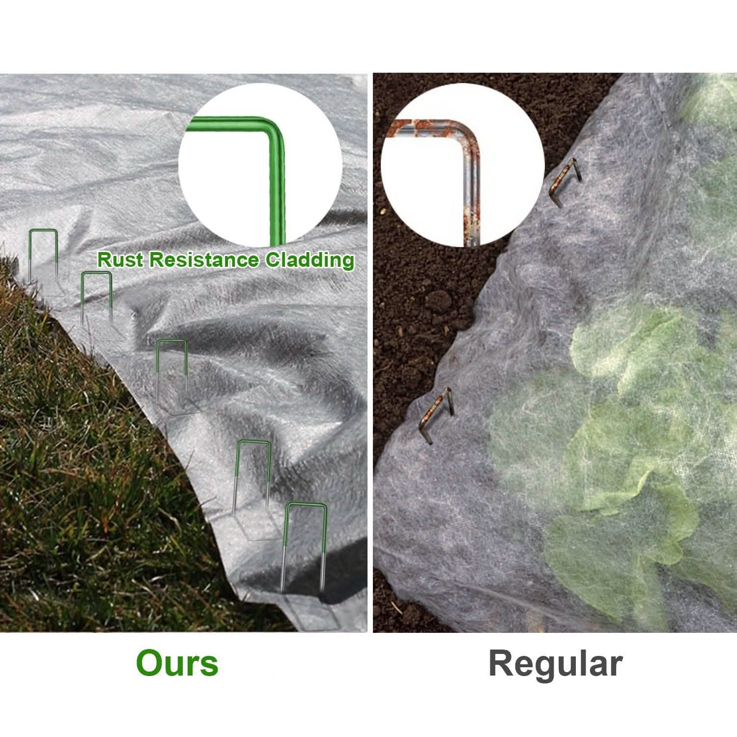 10-Piece: 6-Inch U-Type Garden Landscape Rust Resistance Turf Staples Garden & Patio - Tophatter Daily Deals