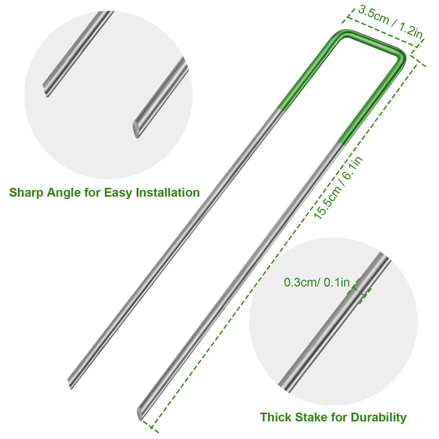 10-Piece: 6-Inch U-Type Garden Landscape Rust Resistance Turf Staples Garden & Patio - Tophatter Daily Deals