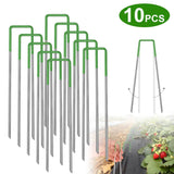 10-Piece: 6-Inch U-Type Garden Landscape Rust Resistance Turf Staples Garden & Patio - Tophatter Daily Deals