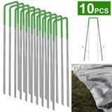 10-Piece: 6-Inch U-Type Garden Landscape Rust Resistance Turf Staples Garden & Patio - Tophatter Daily Deals