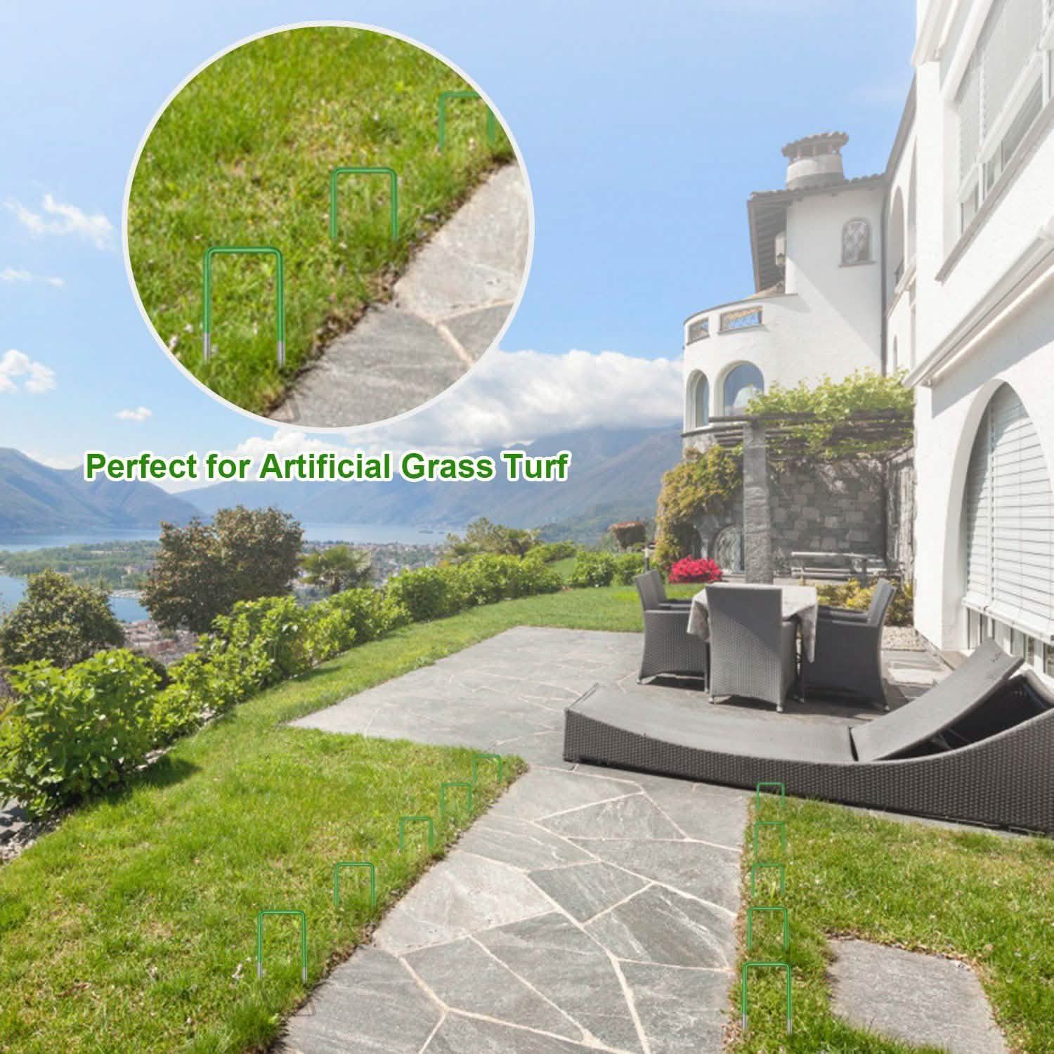 10-Piece: 6-Inch U-Type Garden Landscape Rust Resistance Turf Staples Garden & Patio - Tophatter Daily Deals