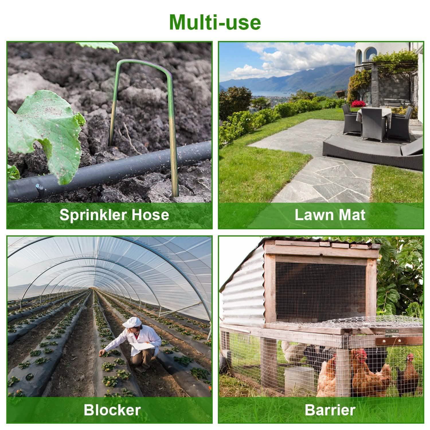 10-Piece: 6-Inch U-Type Garden Landscape Rust Resistance Turf Staples Garden & Patio - Tophatter Daily Deals