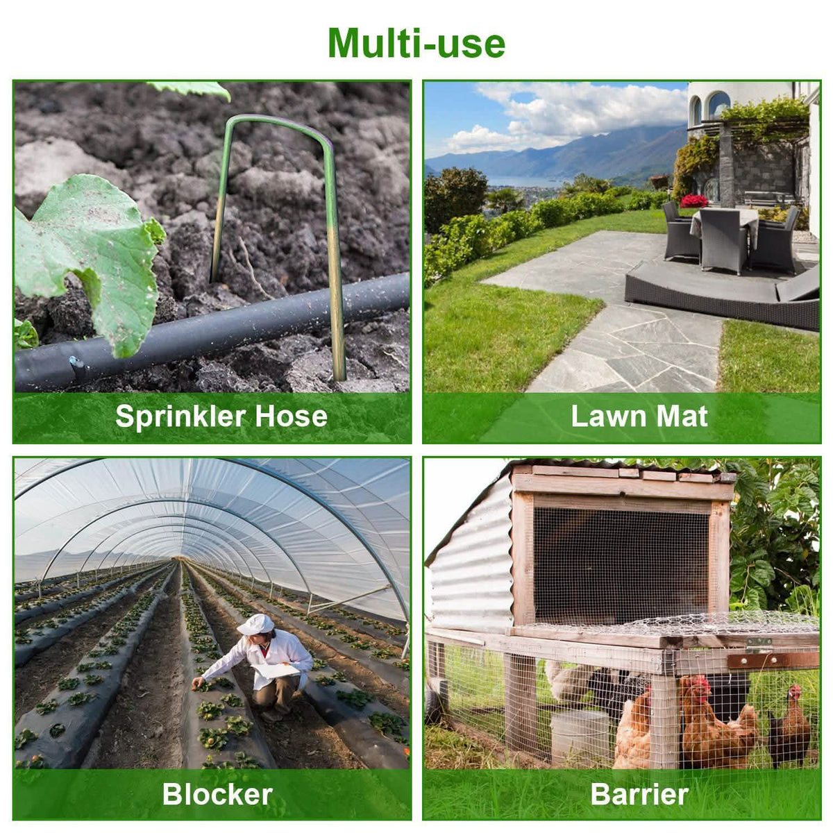 10-Piece: 6-Inch U-Type Garden Landscape Rust Resistance Turf Staples Garden & Patio - Tophatter Daily Deals