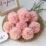 10-Piece: Artificial Flowers Chrysanthemum Ball Flowers Bouquet Furniture & Decor - Tophatter Daily Deals