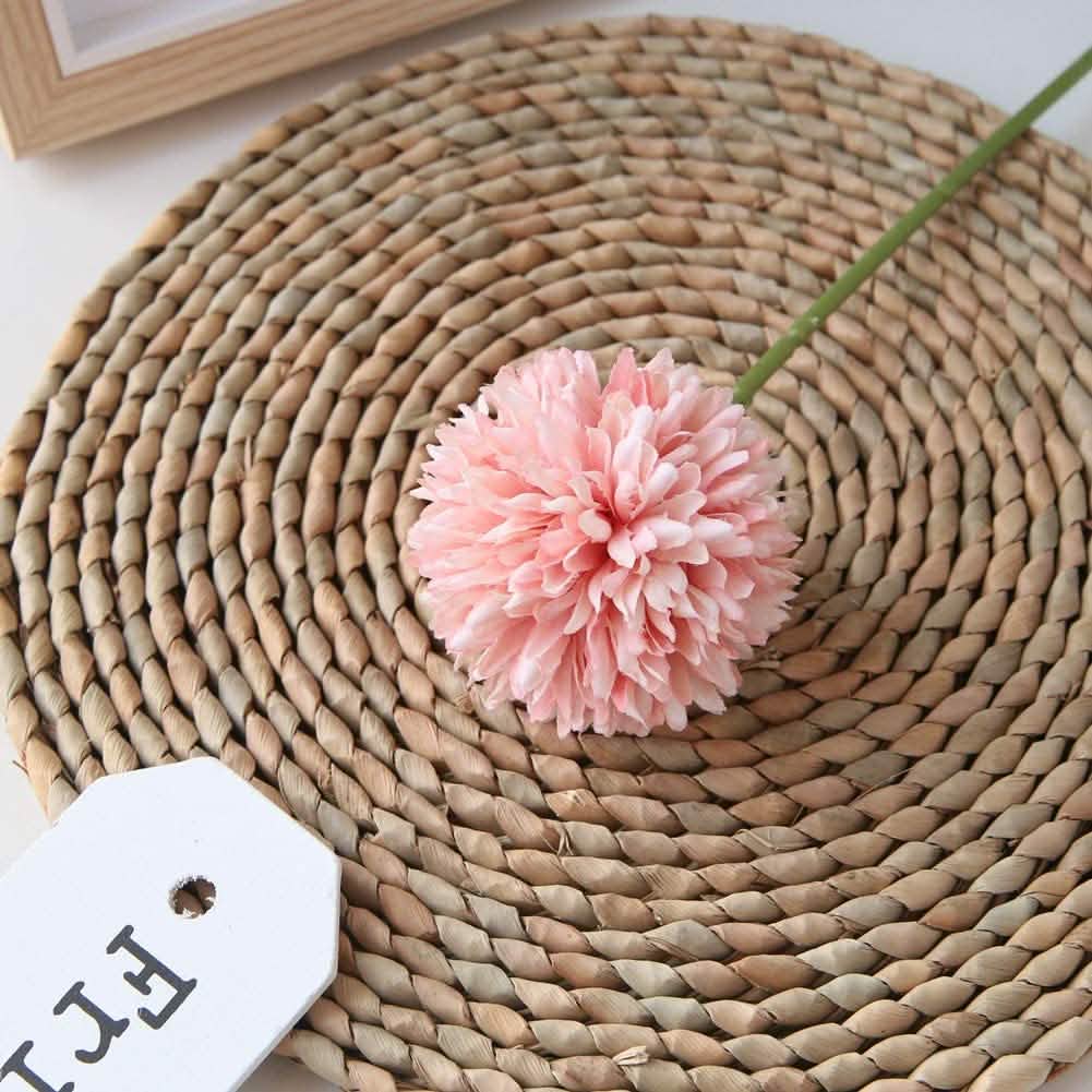 10-Piece: Artificial Flowers Chrysanthemum Ball Flowers Bouquet Furniture & Decor - Tophatter Daily Deals