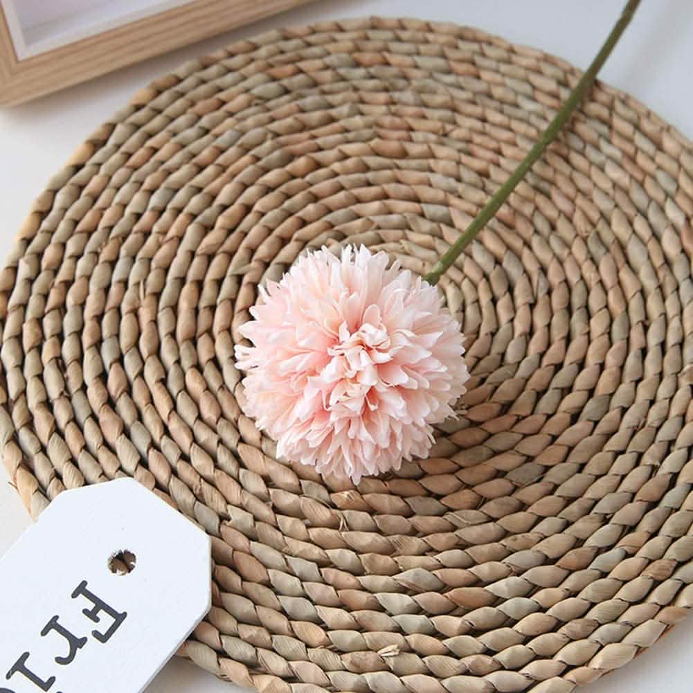 10-Piece: Artificial Flowers Chrysanthemum Ball Flowers Bouquet Furniture & Decor - Tophatter Daily Deals