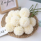 10-Piece: Artificial Flowers Chrysanthemum Ball Flowers Bouquet Furniture & Decor - Tophatter Daily Deals