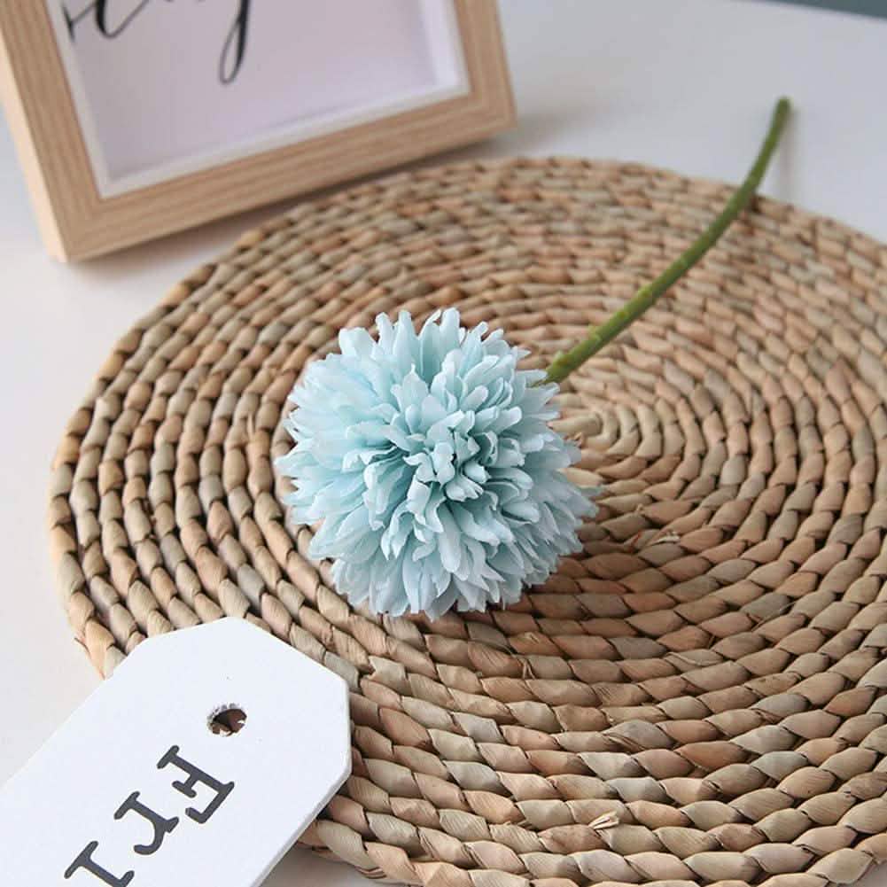 10-Piece: Artificial Flowers Chrysanthemum Ball Flowers Bouquet Furniture & Decor - Tophatter Daily Deals