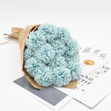 10-Piece: Artificial Flowers Chrysanthemum Ball Flowers Bouquet Light Blue Furniture & Decor - Tophatter Daily Deals