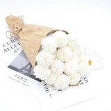 10-Piece: Artificial Flowers Chrysanthemum Ball Flowers Bouquet White Furniture & Decor - Tophatter Daily Deals