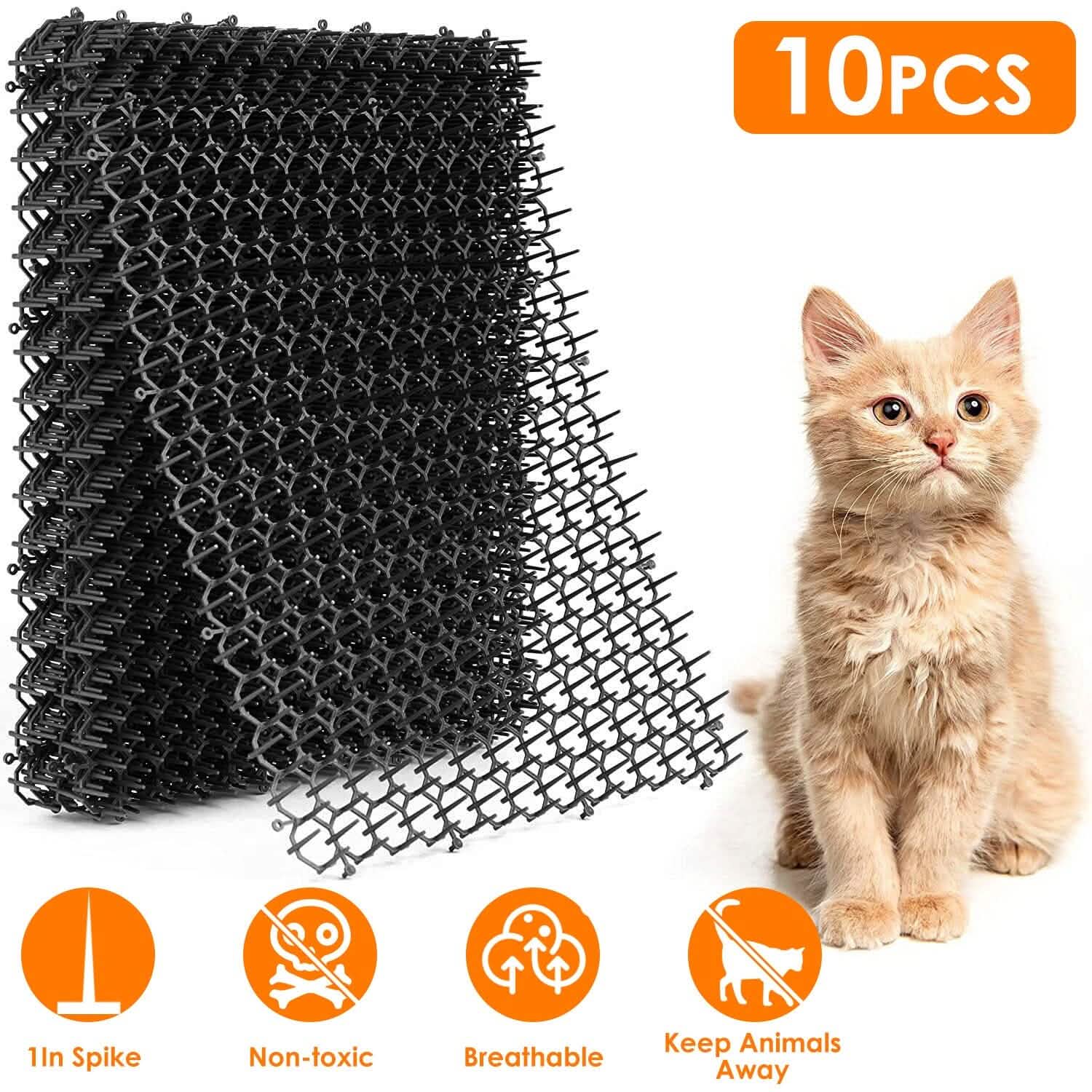 10-Piece: Cat Repellent Scat Mat with Spikes Pet Supplies - Tophatter Daily Deals