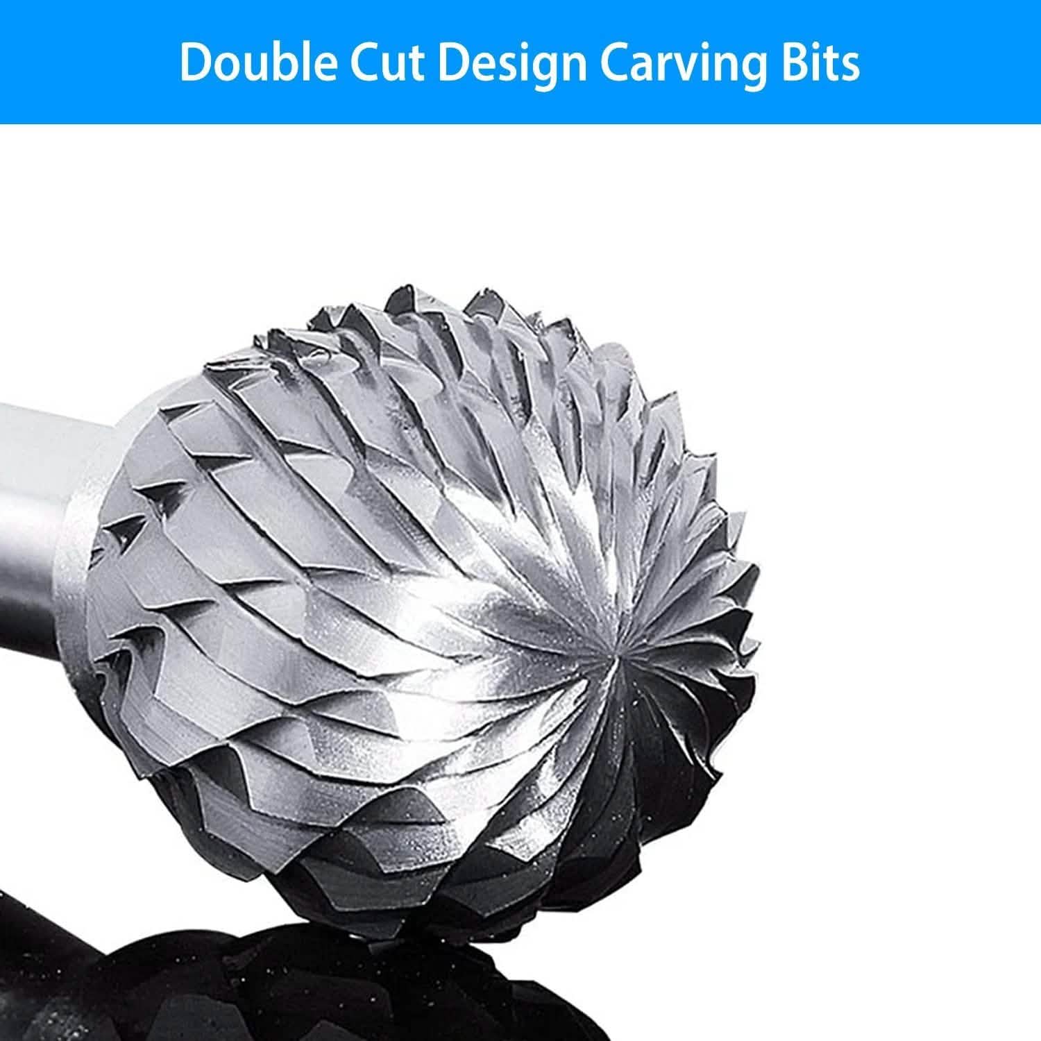 10-Piece: Double Cut Carbide Rotary Die Grinder Bit Set Home Improvement - Tophatter Daily Deals