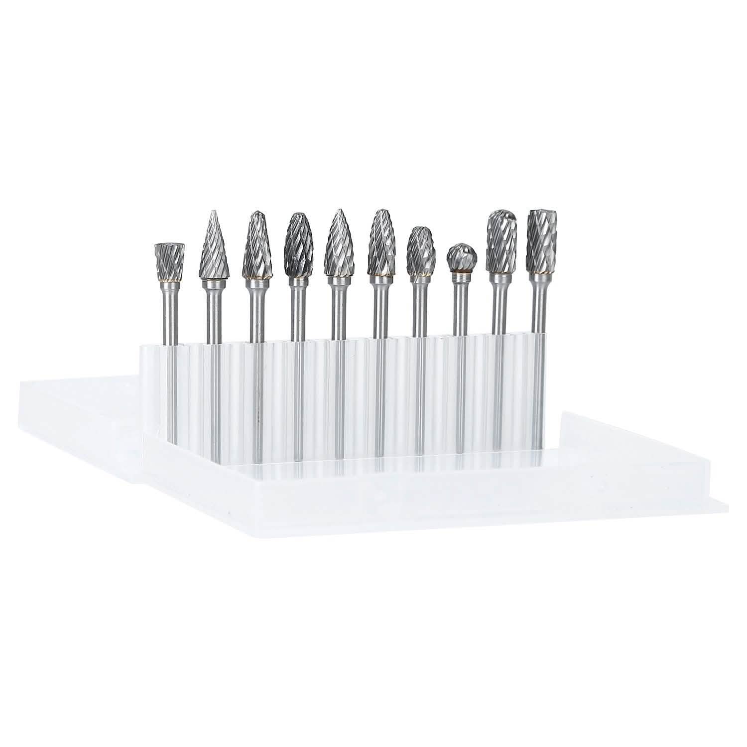 10-Piece: Double Cut Carbide Rotary Die Grinder Bit Set Home Improvement - Tophatter Daily Deals