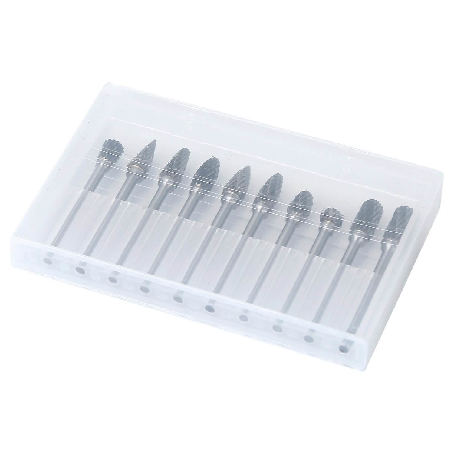 10-Piece: Double Cut Carbide Rotary Die Grinder Bit Set Home Improvement - Tophatter Daily Deals