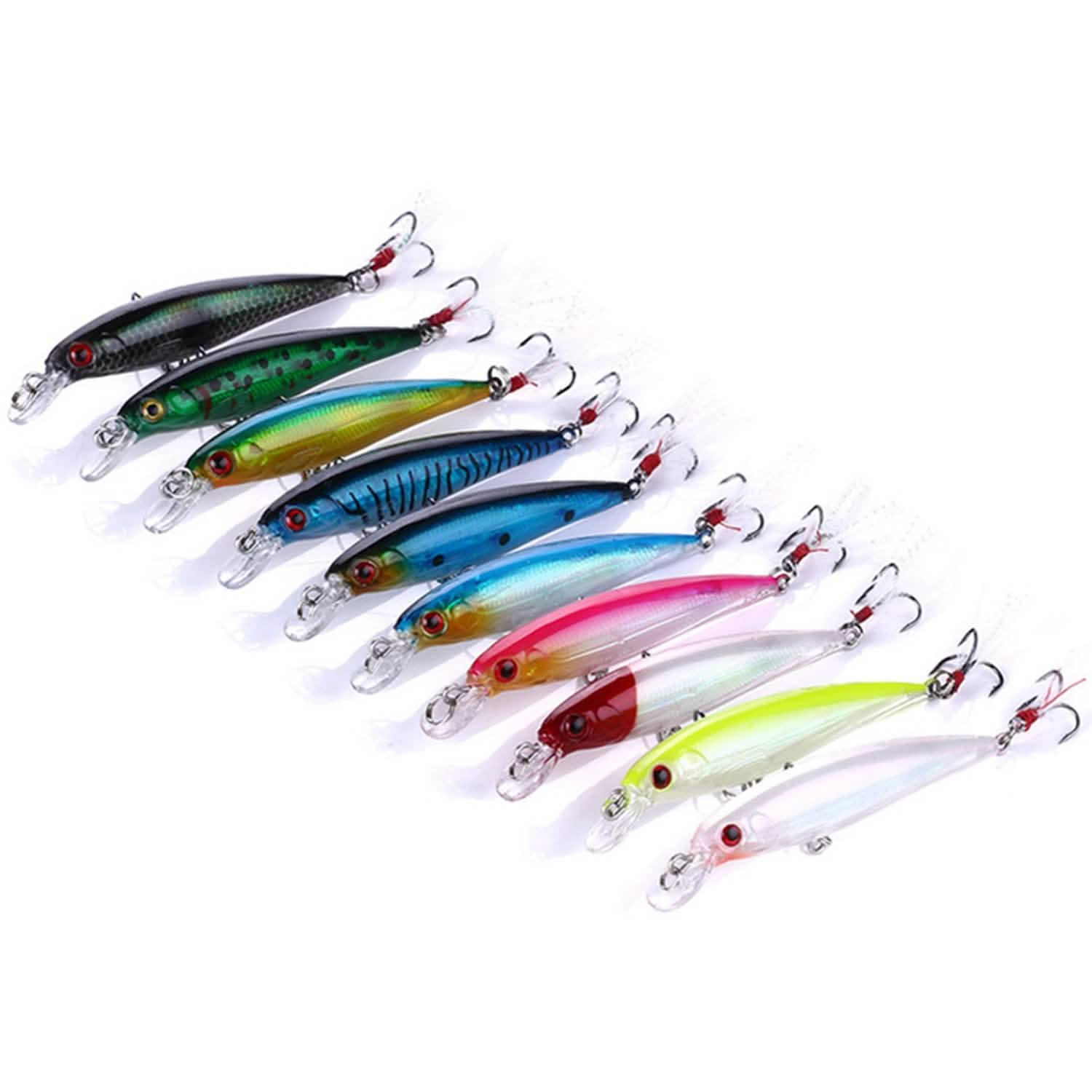 10-Piece: Fishing Lures Kit Outdoor Recreation - Tophatter Daily Deals
