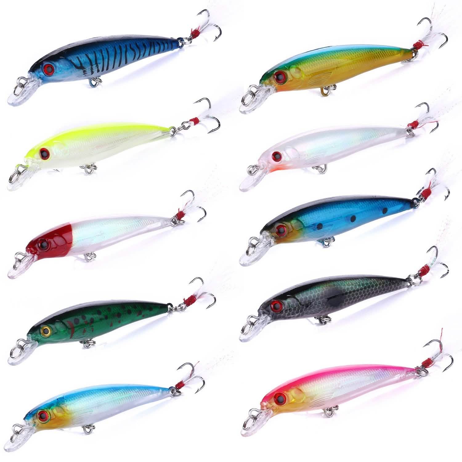 10-Piece: Fishing Lures Kit Outdoor Recreation - Tophatter Daily Deals