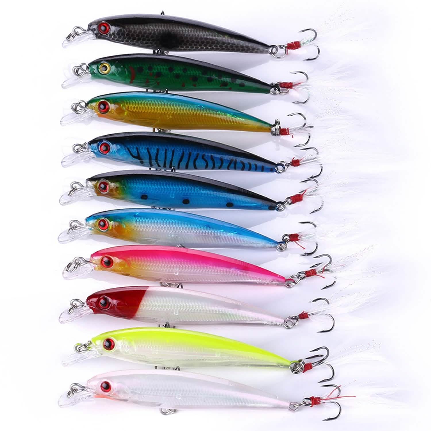 10-Piece: Fishing Lures Kit Outdoor Recreation - Tophatter Daily Deals