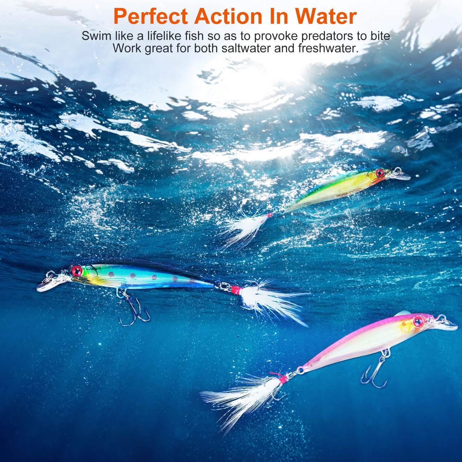 10-Piece: Fishing Lures Kit Outdoor Recreation - Tophatter Daily Deals