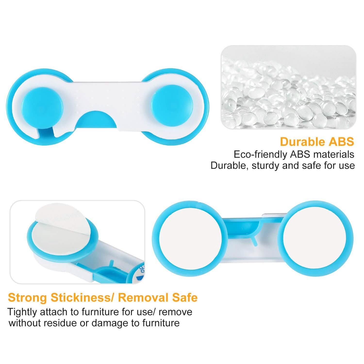 10-Piece: Kids Cabinet Strap Safety Locks Baby Gear - Tophatter Daily Deals