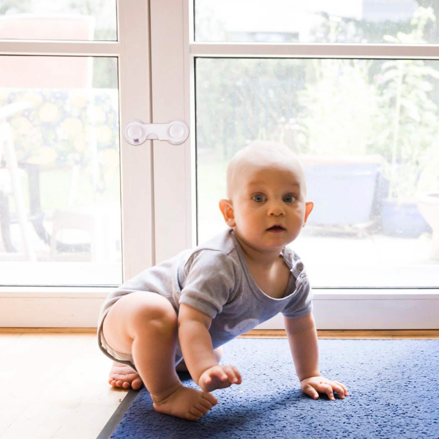 10-Piece: Kids Cabinet Strap Safety Locks Baby Gear - Tophatter Daily Deals