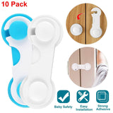 10-Piece: Kids Cabinet Strap Safety Locks Baby Gear - Tophatter Daily Deals