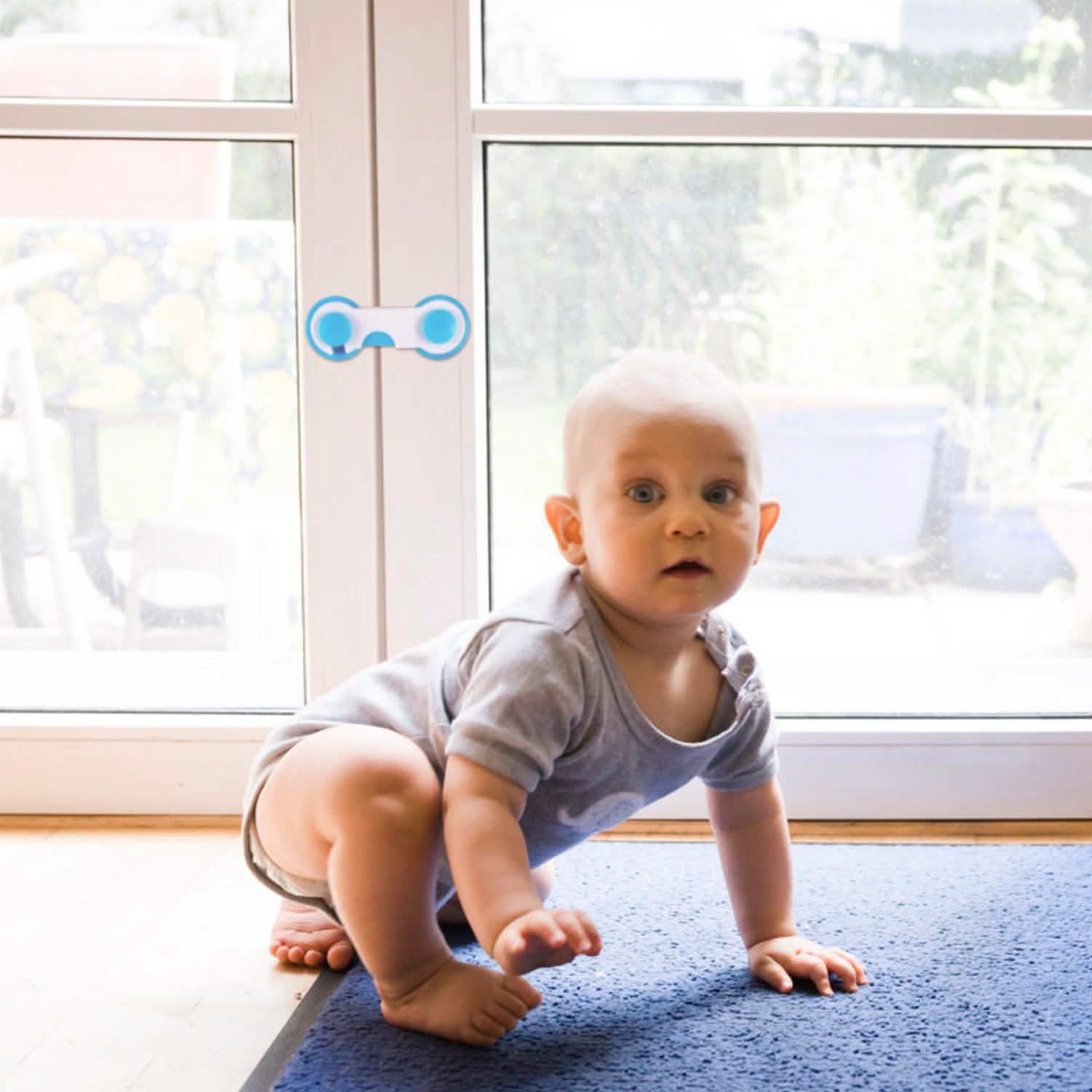 10-Piece: Kids Cabinet Strap Safety Locks Baby Gear - Tophatter Daily Deals