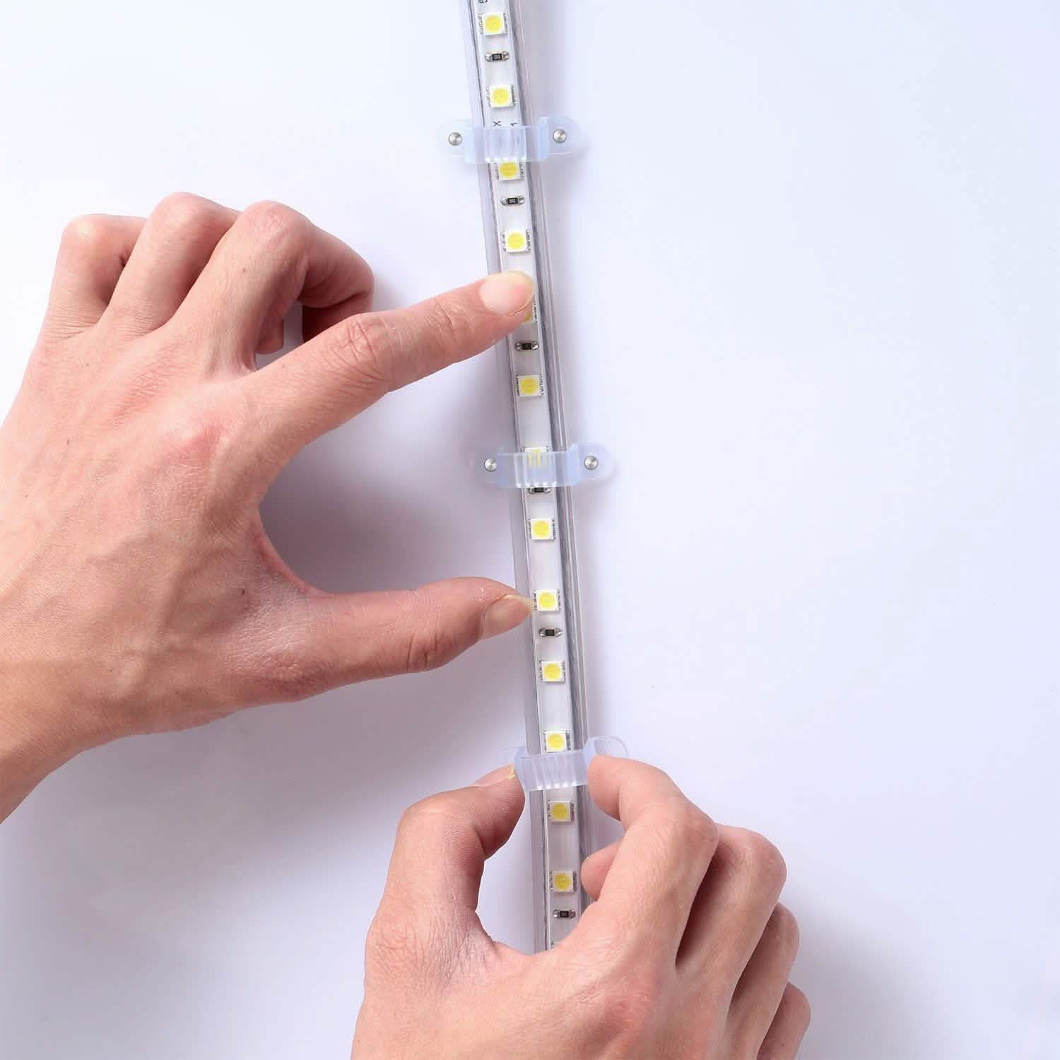 10-Piece: LED Strip Light Clips Everything Else - Tophatter Daily Deals