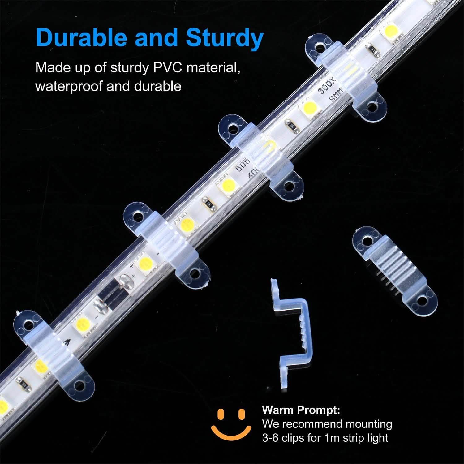 10-Piece: LED Strip Light Clips Everything Else - Tophatter Daily Deals